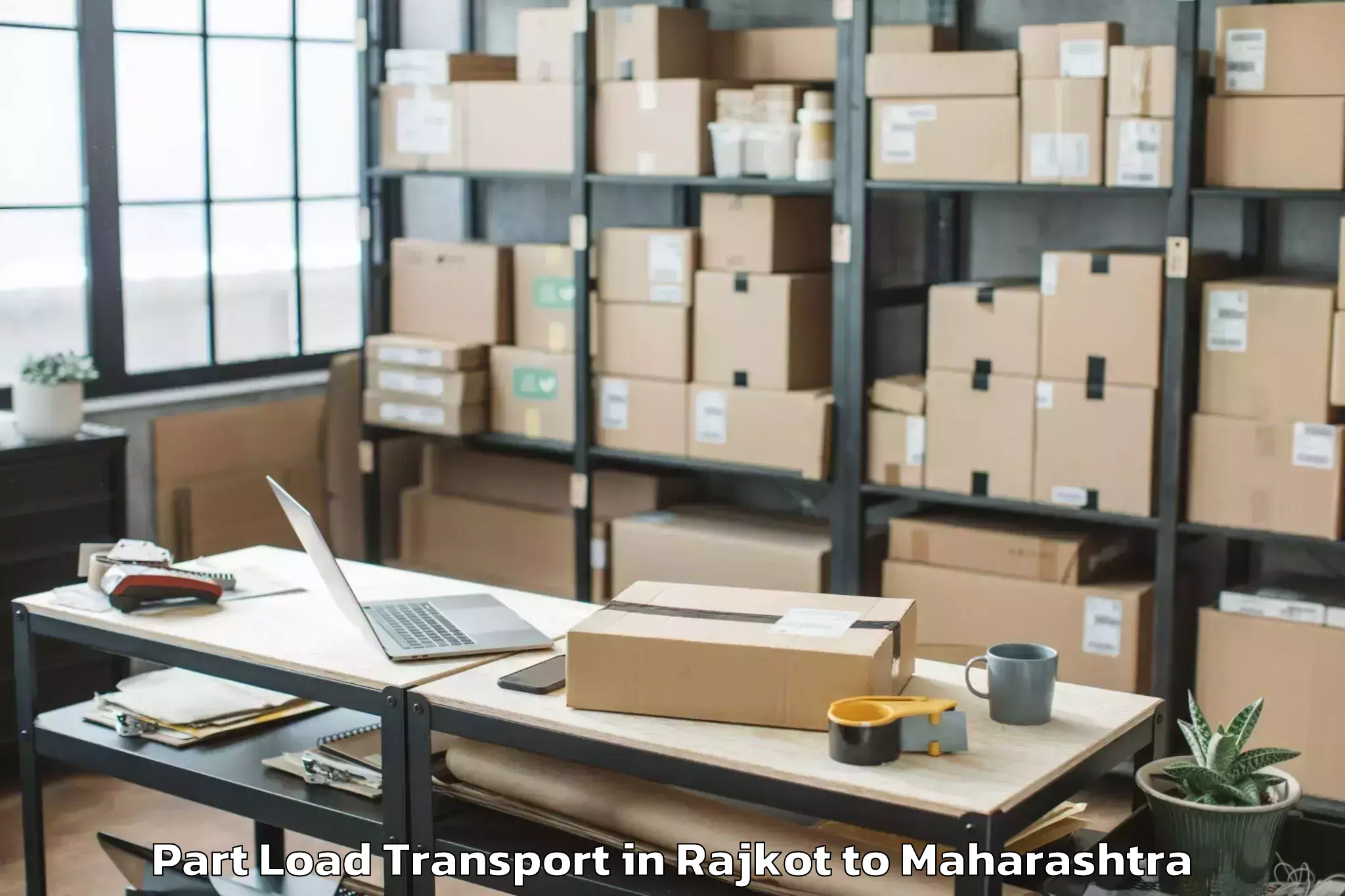 Professional Rajkot to Chhatrapati Shivaji Airport Bo Part Load Transport